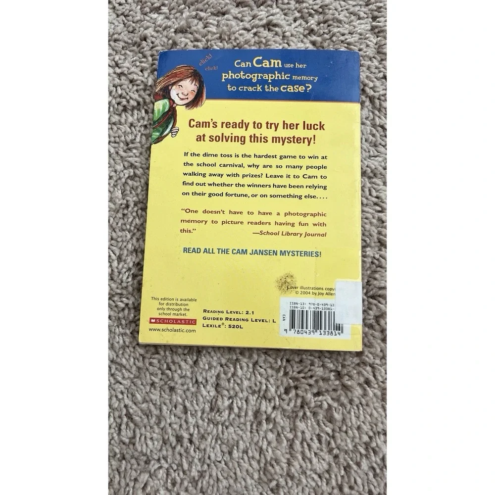 Cam Jansen The Mystery Of The Carnival Prize By David A. Adler, Paperback Book